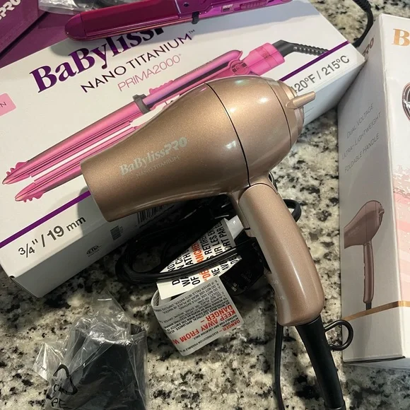 ❌BaBylissPRO Nano Titanium Hair Dryer and Straightener Set Mini LIMITED Edition❌ - Picture 3 of 11